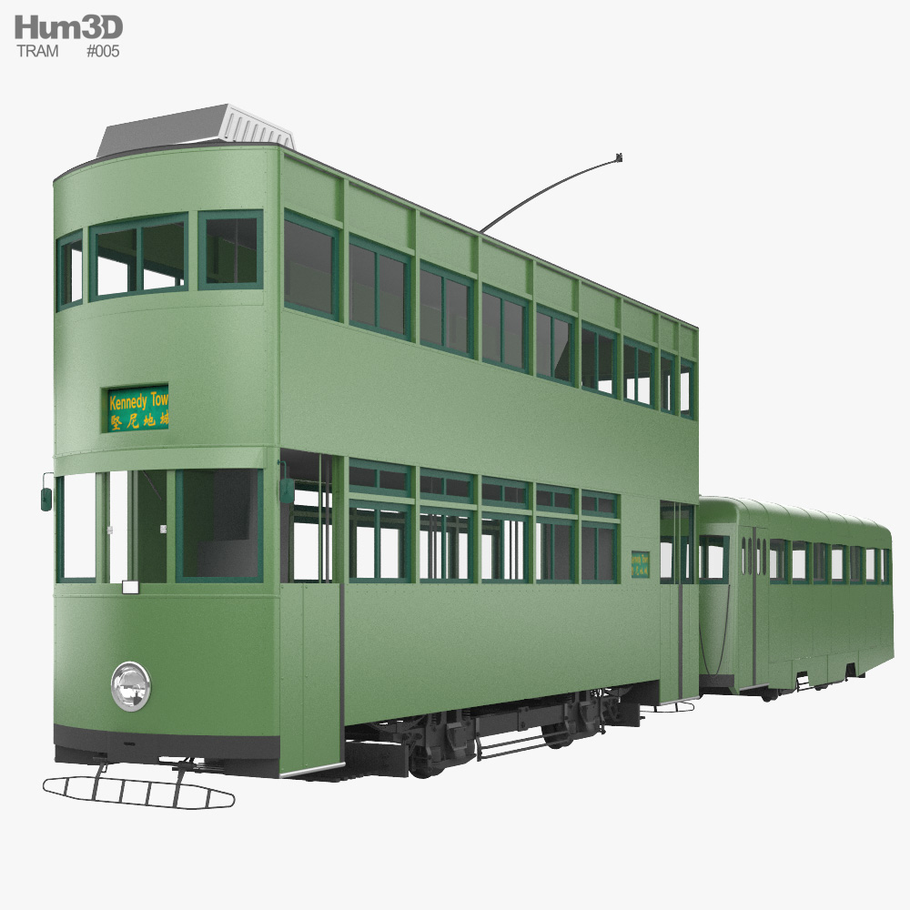 Гонконгський трамвай 3D модель