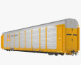 Railroad autorack wagon Modèle 3d