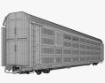 Railroad autorack wagon 3Dモデル