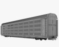 Railroad autorack wagon Modèle 3d