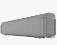 Railroad autorack wagon Modelo 3d