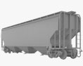 Railroad covered hopper wagon 3d model