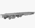 Railroad heavy duty Flatcar 3D模型