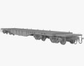 Railroad heavy duty Flatcar 3Dモデル
