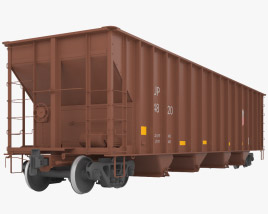 Railroad hopper wagon 3D model