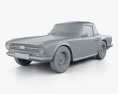 Triumph TR6 1969 3Dモデル clay render