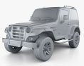 Troller T4 2015 3D-Modell clay render