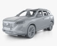 Trumpchi GS5 con interni 2021 Modello 3D clay render