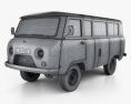 UAZ 452 (2206) 2024 3Dモデル wire render