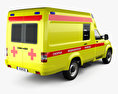UAZ Profi Ambulanz 2019 3D-Modell Rückansicht