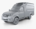 UAZ Profi Ambulanza 2019 Modello 3D clay render