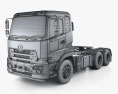 UD Trucks Quon GW Sattelzugmaschine 2013 3D-Modell wire render