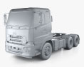 UD-Trucks Quon GW Tractor Truck 3-axle 2013 3d model clay render