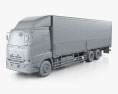 UD-Trucks Quon GW Quester Box Truck 2019 3d model clay render