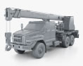 Ural Next Crane Truck 2018 3d model clay render