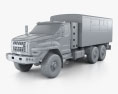 Ural Next Crew Truck 2018 3d model clay render