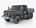 Ural Next Muldenkipper 2018 3D-Modell wire render