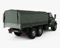 Ural Next Flatbed Canopy Truck 2018 3D-Modell Rückansicht