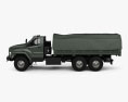 Ural Next Flatbed Canopy Truck 2018 3D-Modell Seitenansicht