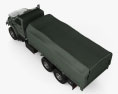 Ural Next Flatbed Canopy Truck 2018 3D-Modell Draufsicht