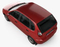 Lada Kalina (1119) hatchback 2014 Modello 3D vista dall'alto