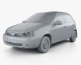 Lada Kalina (1119) hatchback 2014 3d model clay render