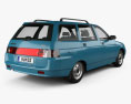 VAZ Lada 2111 wagon 1995 3D 모델  back view