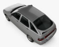 VAZ Lada 2112 해치백 2007 3D 모델  top view