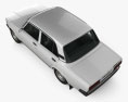 VAZ Lada 2107 2014 3D模型 顶视图