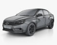 VAZ Lada Vesta Concept 2017 3d model wire render