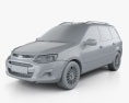 VAZ Lada Kalina (2194) Wagon 2017 3Dモデル clay render