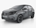 VAZ Lada XRAY Сoncept 2017 3D-Modell wire render