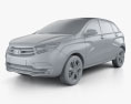 VAZ Lada XRAY Сoncept 2017 3D модель clay render
