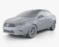 VAZ Lada Vesta (GFL) 2017 3d model clay render
