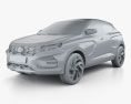 VAZ Lada XCODE 2019 3d model clay render