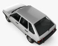 VAZ Lada 2109 2011 3D-Modell Draufsicht