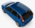 VAZ Lada Granta hatchback 2024 Modello 3D vista dall'alto
