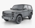 VAZ Lada Niva 4x4 (21214-57) Urban 2022 3D 모델  wire render