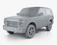 VAZ Lada Niva 4x4 (21214-57) Urban 2022 3D модель clay render