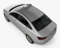 VAZ Lada Vesta 인테리어 가 있는 2018 3D 모델  top view