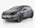 Vauxhall Astra hatchback 5 puertas 2014 Modelo 3D wire render