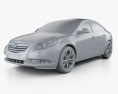Vauxhall Insignia hatchback 2012 Modello 3D clay render