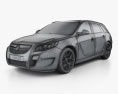 Vauxhall Insignia VXR Sports Tourer 2012 3D модель wire render