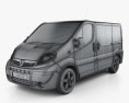 Vauxhall Vivaro Kastenwagen 2014 3D-Modell wire render