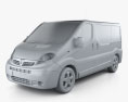 Vauxhall Vivaro Panel Van 2014 3D 모델  clay render