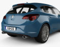 Vauxhall Astra 5门 掀背车 2012 3D模型