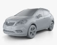 Vauxhall Mokka 2015 3D модель clay render