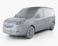 Vauxhall Combo Panel Van L2H1 2014 3D 모델  clay render