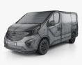 Vauxhall Vivaro Kastenwagen L1H1 2017 3D-Modell wire render