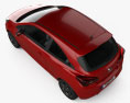 Vauxhall Corsa (E) 3-Türer 2017 3D-Modell Draufsicht